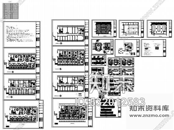 施工图某餐厅装饰装修图cad施工图下载【ID:532012583】