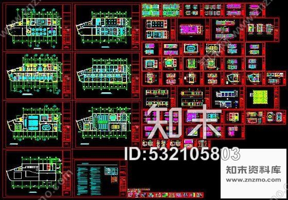施工图某职工培训中心CAD装修图cad施工图下载【ID:532105803】