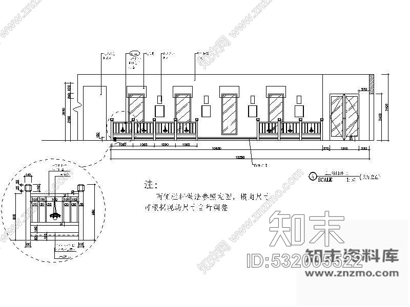 施工图法式风格铁板烧餐厅装修图(含效果)cad施工图下载【ID:532005522】