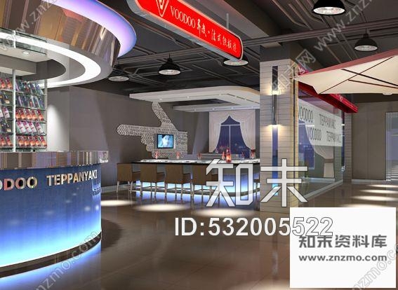 施工图法式风格铁板烧餐厅装修图(含效果)cad施工图下载【ID:532005522】