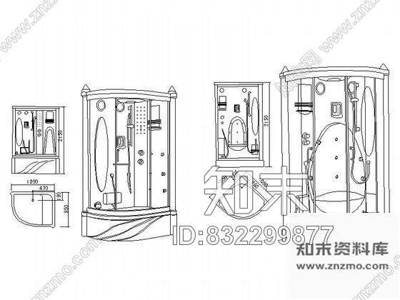 图块/节点时尚品牌卫浴五金平立面透视图CAD图块下载施工图下载【ID:832299877】