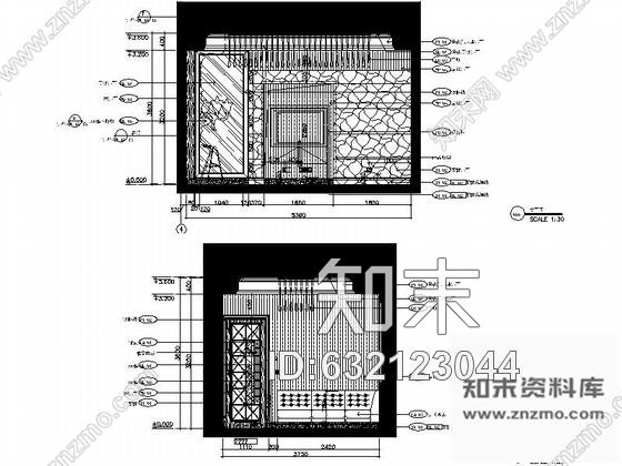 施工图厦门某豪会所现代风格KTV室内装修施工图含效果cad施工图下载【ID:632123044】