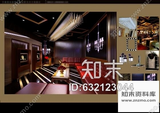 施工图厦门某豪会所现代风格KTV室内装修施工图含效果cad施工图下载【ID:632123044】