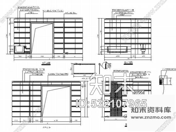 施工图广东某豪华陶瓷展厅室内装修施工图cad施工图下载【ID:532107965】