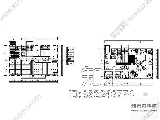 图块/节点办公室平面图cad施工图下载【ID:832246774】