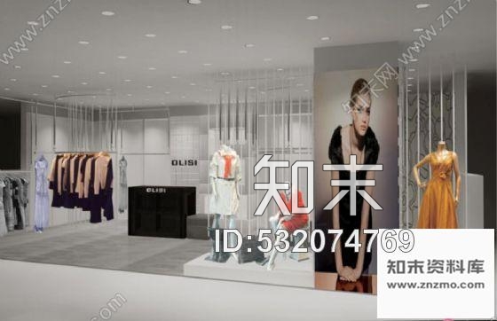 施工图常熟某品牌服装专卖店室内装修图含效果cad施工图下载【ID:532074769】