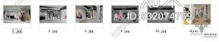 施工图常熟某品牌服装专卖店室内装修图含效果cad施工图下载【ID:532074769】