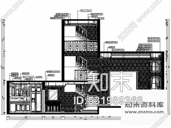 施工图浙江三层双拼别墅室内装修图cad施工图下载【ID:531989368】