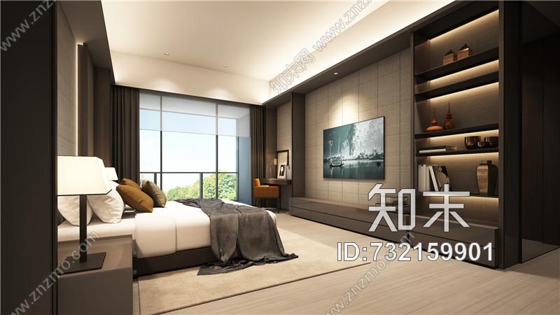 SCDA&amp;如恩华润公寓样板间D户型效果图&amp;施工图&amp;物料表271Mcad施工图下载【ID:732159901】