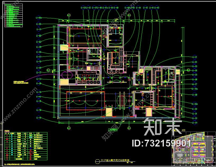 SCDA&amp;如恩华润公寓样板间D户型效果图&amp;施工图&amp;物料表271Mcad施工图下载【ID:732159901】
