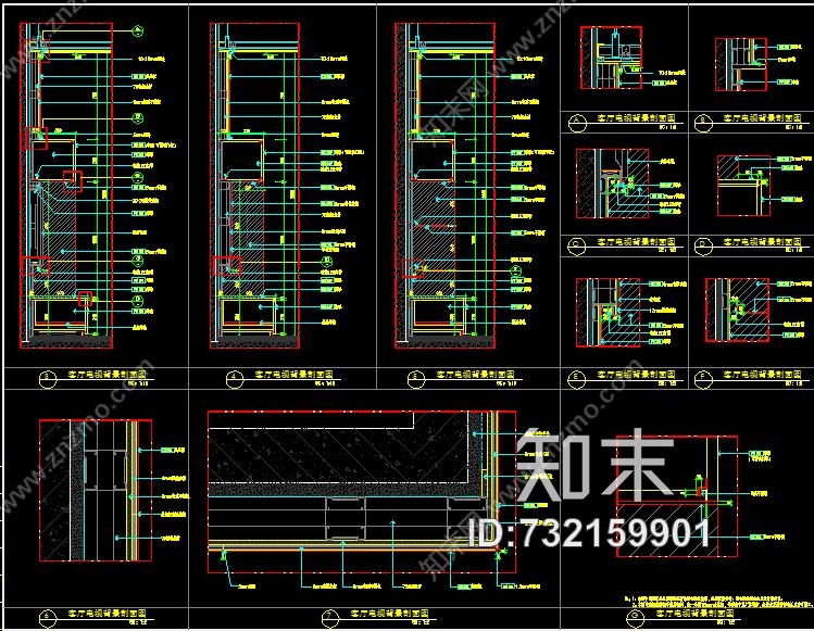 SCDA&amp;如恩华润公寓样板间D户型效果图&amp;施工图&amp;物料表271Mcad施工图下载【ID:732159901】