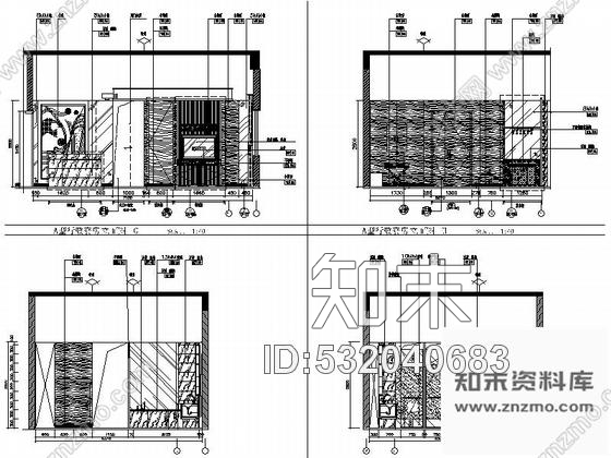 施工图重庆四星级现代简约酒店行政套房室内设计施工图cad施工图下载【ID:532040683】