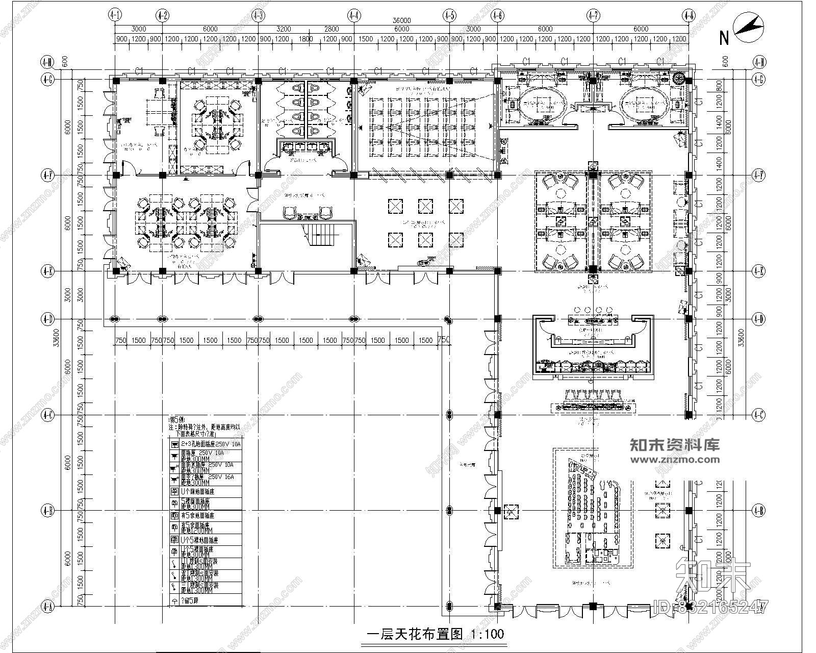 蓝岸香舍售楼处精装修施工图含效果图cad施工图下载【ID:832165247】