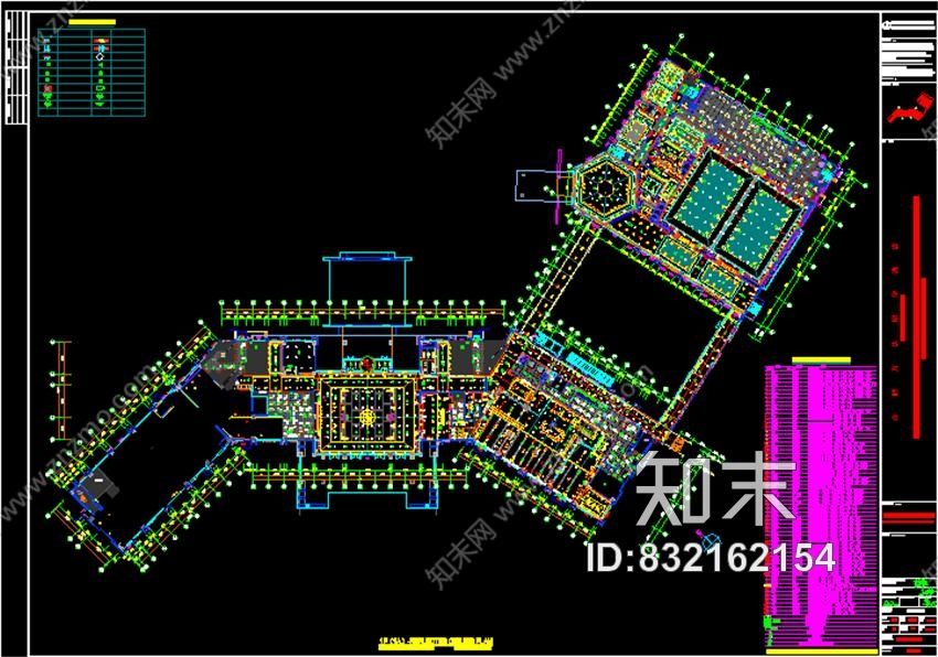 万达设计院合肥万达锦华酒店公共区域+客房区域丨超清效果图+CAD施工图+物料书950M施工图下载【ID:832162154】