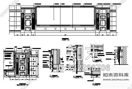 图块/节点大堂空间装修图cad施工图下载【ID:832288706】