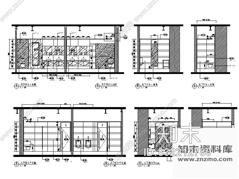 图块/节点北京某自助餐厅立面图cad施工图下载【ID:832212780】