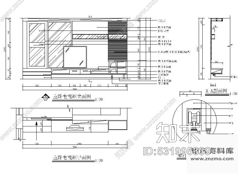 施工图三层别墅空间设计图cad施工图下载【ID:531995339】