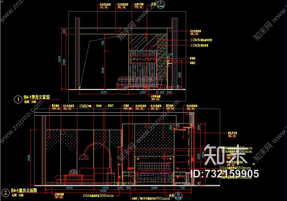 邱德光－上海礼顿国际公寓B4cad施工图下载【ID:732159905】