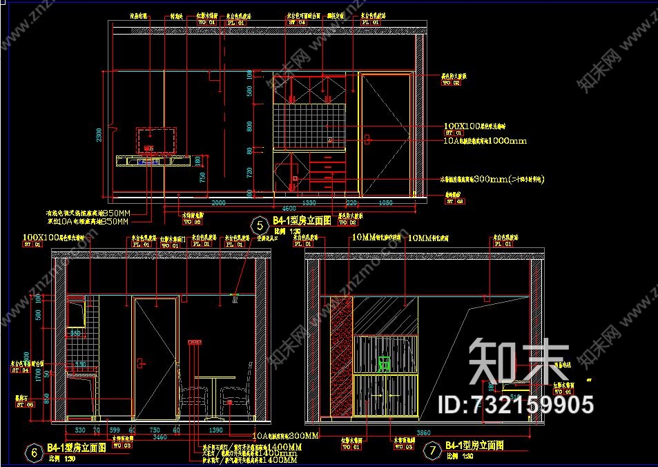 邱德光－上海礼顿国际公寓B4cad施工图下载【ID:732159905】