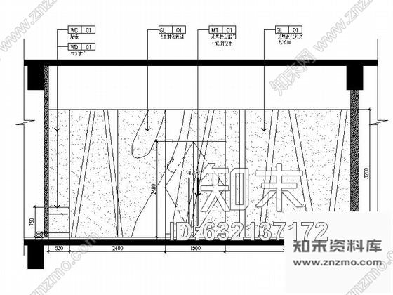 施工图原创现代风格文体中心室内装修图cad施工图下载【ID:632137172】