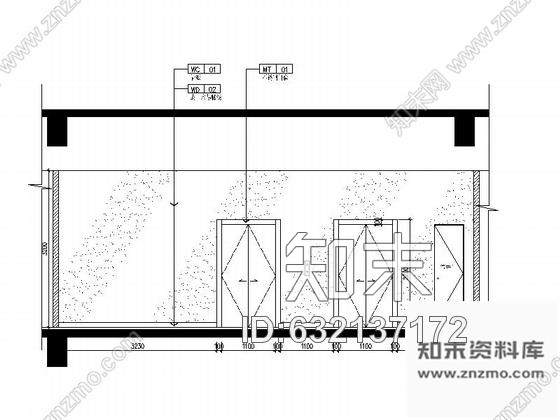 施工图原创现代风格文体中心室内装修图cad施工图下载【ID:632137172】