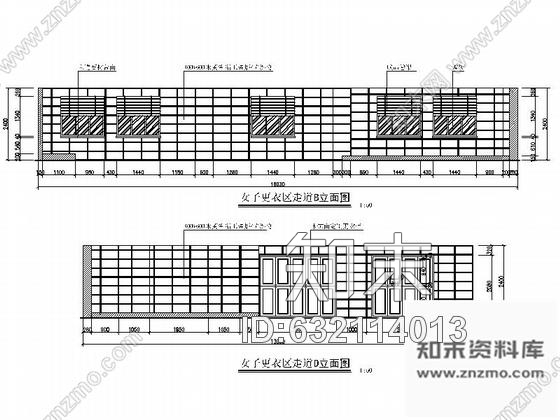 施工图宁波某中式风格瑜伽会所室内装修施工图含效果施工图下载【ID:632114013】