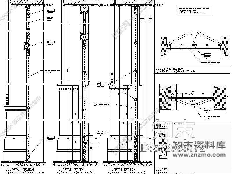 施工图上海某酒店老楼宴会厅改造室内装修图cad施工图下载【ID:532055672】