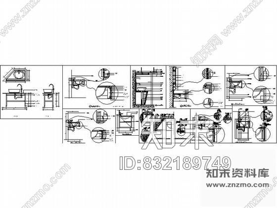 图块/节点盥洗室详图施工图下载【ID:832189749】