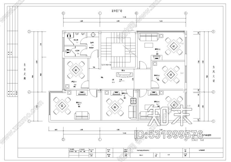 毕兹卡西餐咖啡厅室内装修设计施工图纸施工图下载【ID:531999576】