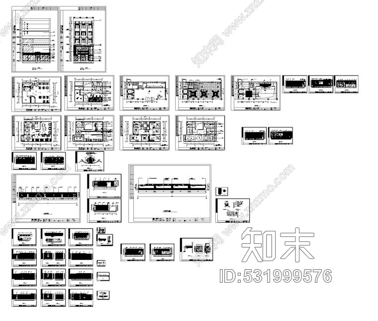 毕兹卡西餐咖啡厅室内装修设计施工图纸施工图下载【ID:531999576】