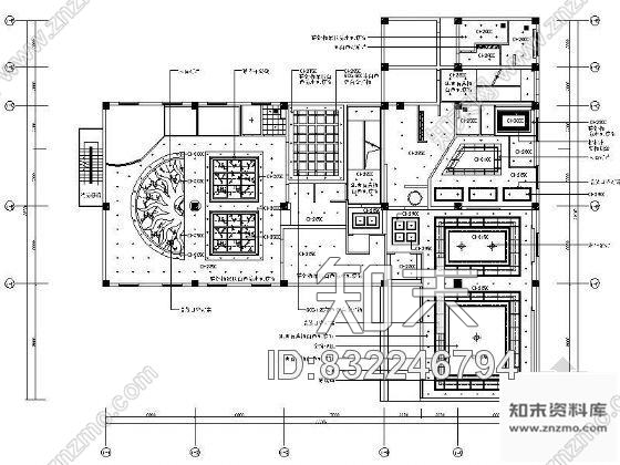 图块/节点洗浴中心平面设计图cad施工图下载【ID:832246794】