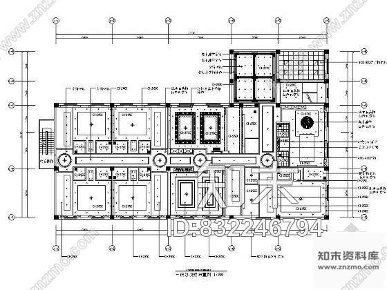 图块/节点洗浴中心平面设计图cad施工图下载【ID:832246794】