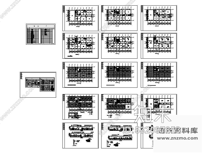 施工图某现代办公楼装修图cad施工图下载【ID:532097853】