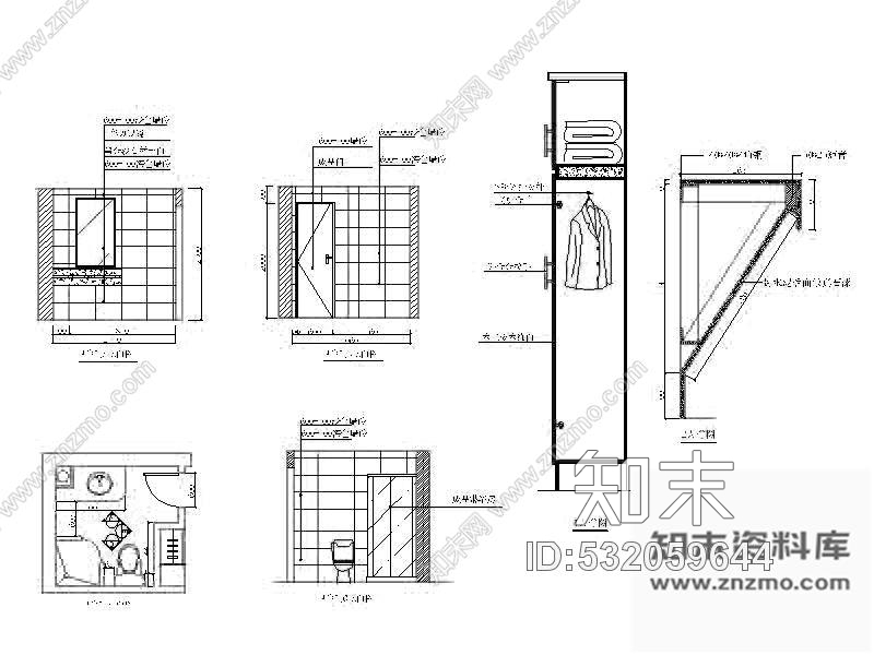 施工图某知名酒店客房装修图cad施工图下载【ID:532059644】