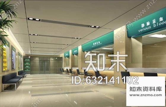 施工图山东某人民医院室内装修图含效果cad施工图下载【ID:632141102】