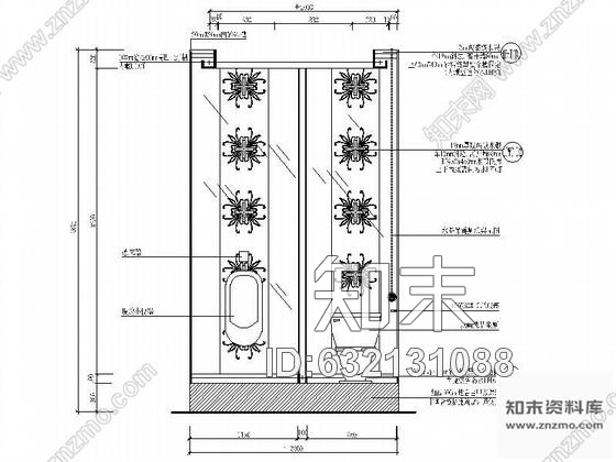 KTV俱乐部总统房卫生间装饰图cad施工图下载【ID:632131088】