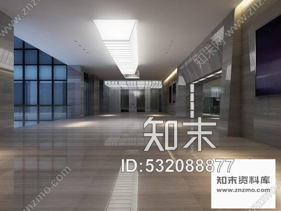 施工图山东现代企业集团写字楼CAD装修施工图含效果施工图下载【ID:532088877】