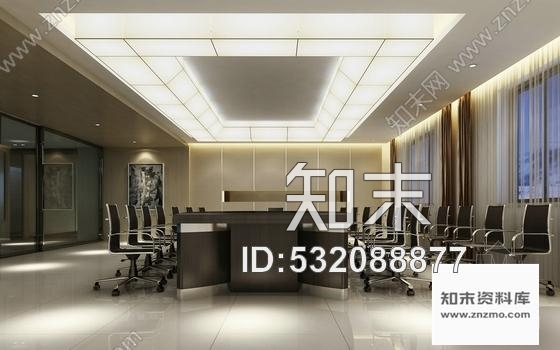 施工图山东现代企业集团写字楼CAD装修施工图含效果施工图下载【ID:532088877】