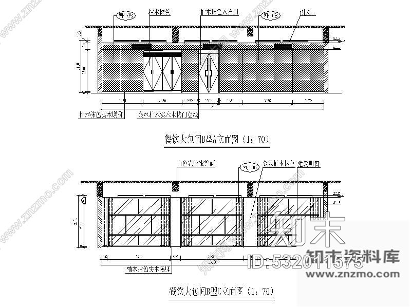 施工图某餐厅装修施工图cad施工图下载【ID:532011575】