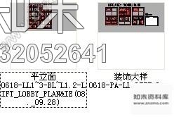 施工图杭州某主题酒店电梯厅内装修图cad施工图下载【ID:532052641】