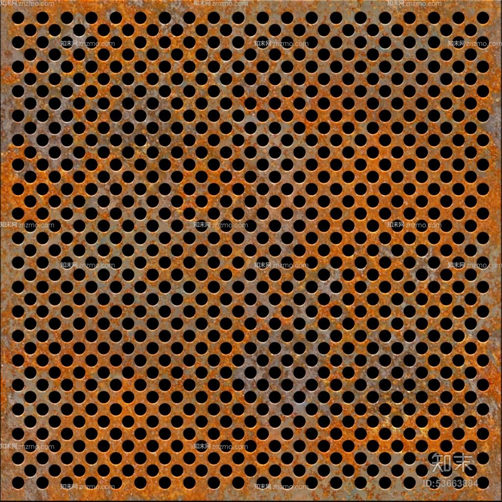 金属板穿孔3d模型下载【id:53663884】