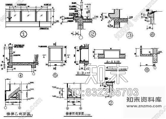 建筑装饰节点cad施工图下载【ID:832285703】