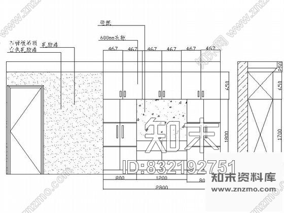 图块/节点贵阳某四居室主卧室立面图含效果cad施工图下载【ID:832192751】