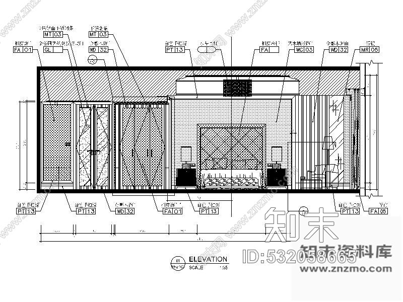 施工图北京某酒店双人房施工图cad施工图下载【ID:532058665】