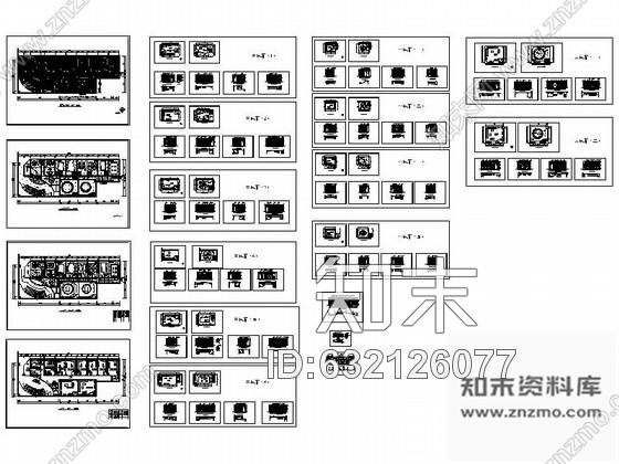 施工图现代时尚KTV室内全套装修施工图cad施工图下载【ID:632126077】