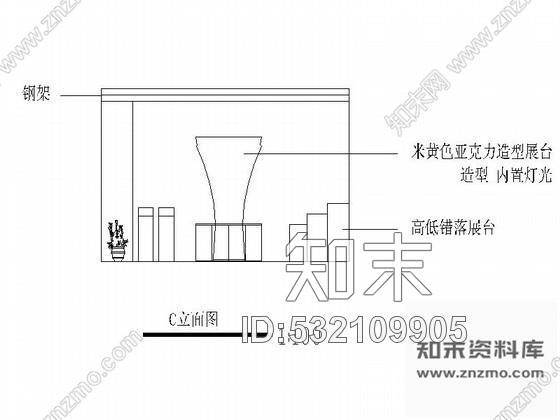 施工图产品展示台室内装修图含效果cad施工图下载【ID:532109905】