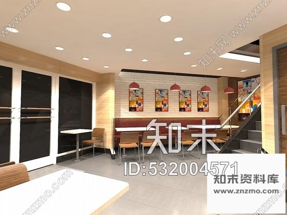 施工图北京连锁特色风味现代快餐厅装修施工图含效果cad施工图下载【ID:532004571】