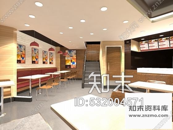 施工图北京连锁特色风味现代快餐厅装修施工图含效果cad施工图下载【ID:532004571】