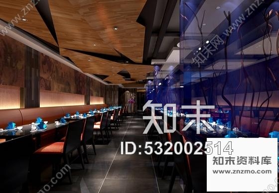 施工图浙江工业混搭风时尚餐厅室内施工图含效果图cad施工图下载【ID:532002514】