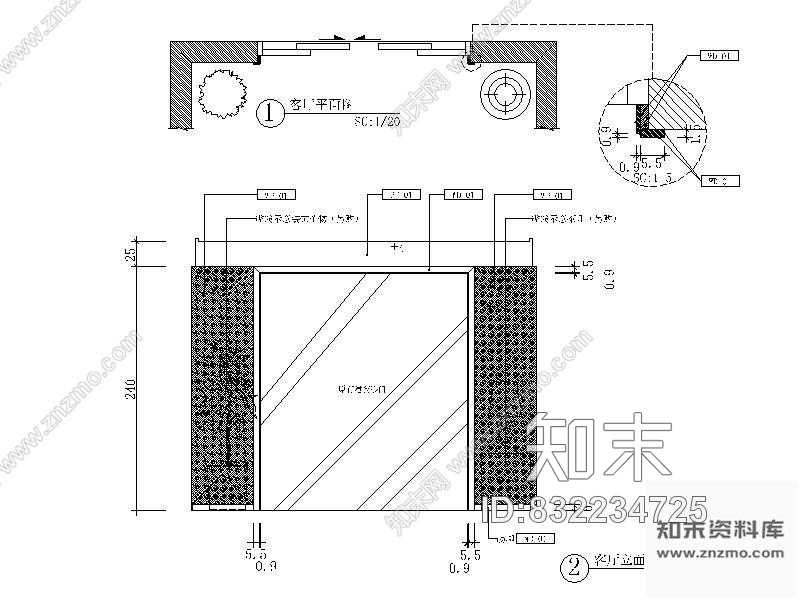 图块/节点客厅立面详图cad施工图下载【ID:832234725】